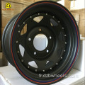 Wheel en gros en acier 8 Black Matte Black 15x8